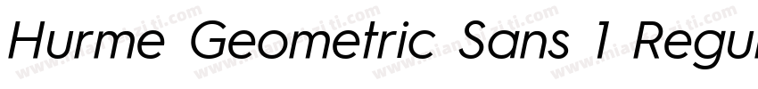 Hurme Geometric Sans 1 Regular字体转换